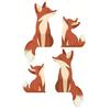 1 Set Wooden Fox Door Corner Decoration Mother Little Fox Door Frame Sign Forest Animal Front Door Edge Topper Sitter Ornament