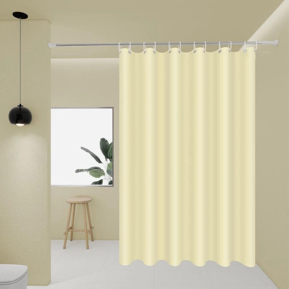 White Bathroom Curtain Thickened Waterproof Curtain Minimalist Shower Curtain Bathroom