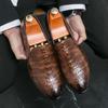 Модная повседневная мужская кожаная обувь без застежек для офиса, деловая обувь для свадебных вечеринок, мужские туфли для вечеринок, ленивые мокасины для вождения