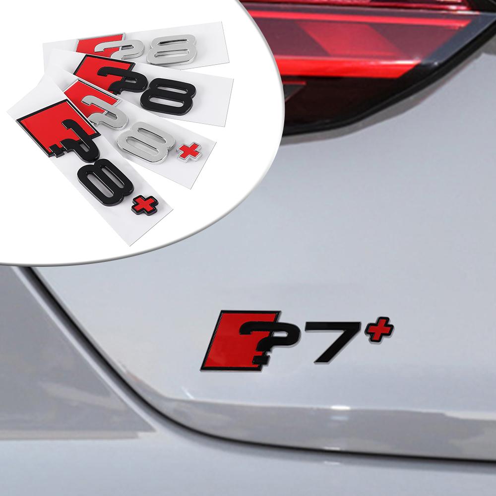 Car Body Rear Trunk Emblem Sticker Letters Auto Tail Badge Decals For Audi A3 A4 A5 A6 A7 A8 Q3 A4L A6L A8L B8 B9 8V QUATTRO RS3