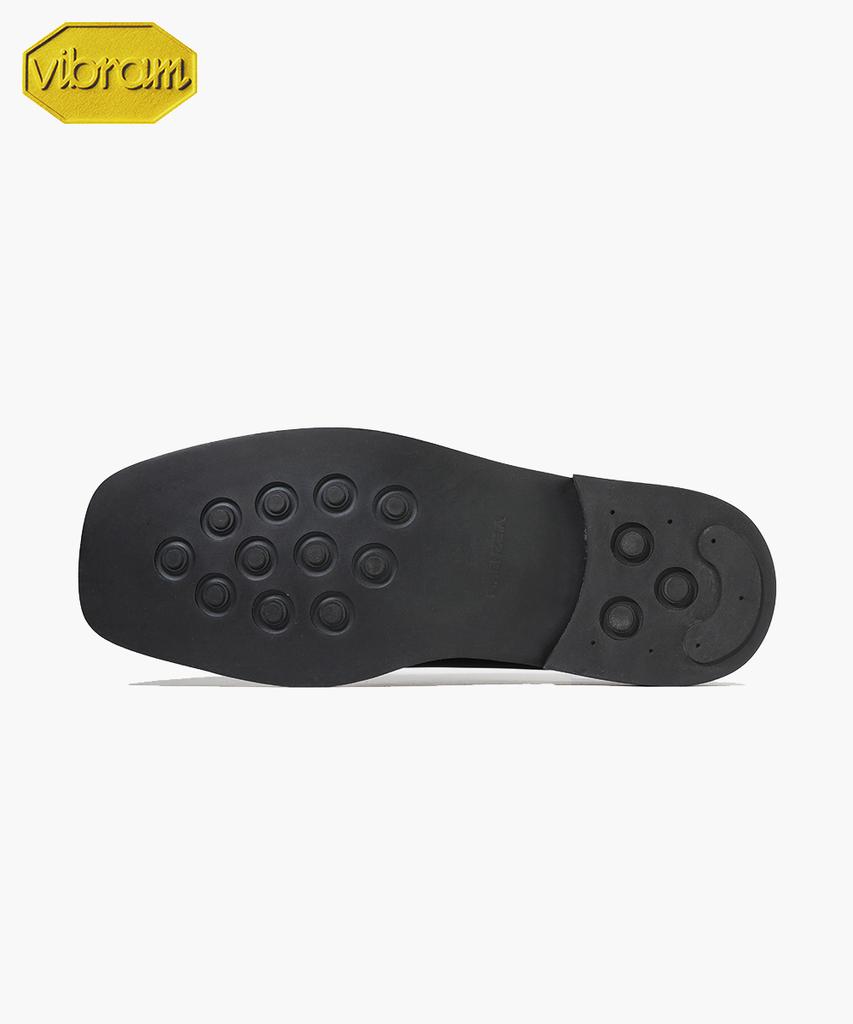 Firenze Atelier [Vibram] Дерби на шнуровке с квадратным носком и объемной подошвой, 5 отверстий, 8420 [Черный Fg]