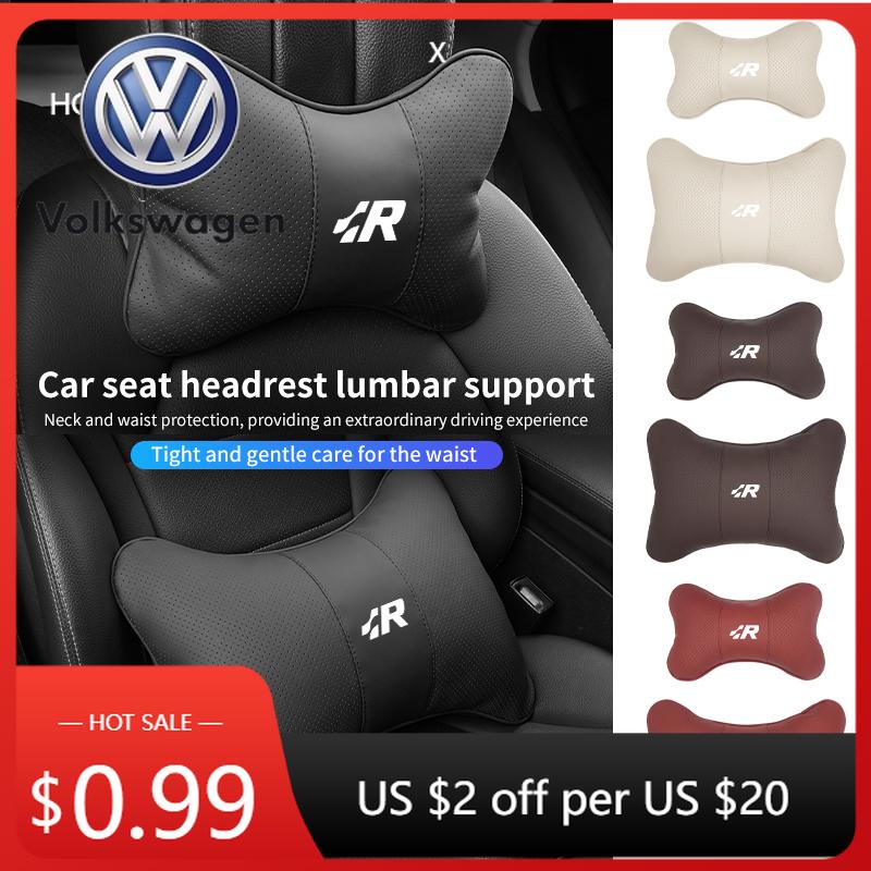LMN1 2026 Hot VOLKSWAGEN Car Headrest Lumbar Support Bone Shape Neck Pillow Waist Cushion For Volkswagen VW Jetta Golf4 5 6 Beetle B5