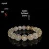 Jingxi Crystal Natural Venus Rutilated Quartz Bracelet - Golden Rutilated Quartz Beaded Bracelet