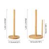 Wooden Roll Paper Towel Rack Holder Bathroom Tissue Vertical Stand Disposable Paper Pot Kitchen Toilet Storage Accessories