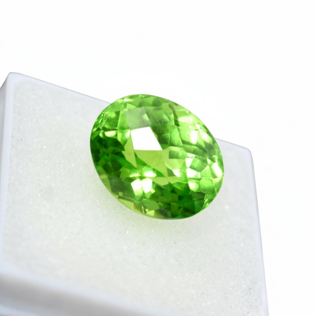 Best Quality Natural Green Peridot Oval Cut 12.10 Ct Loose Gemstone
