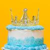 Корона для торта, искусственная хрустальная тиара, сверкающее украшение для торта, декор свадебного торта на день рождения, детский душ