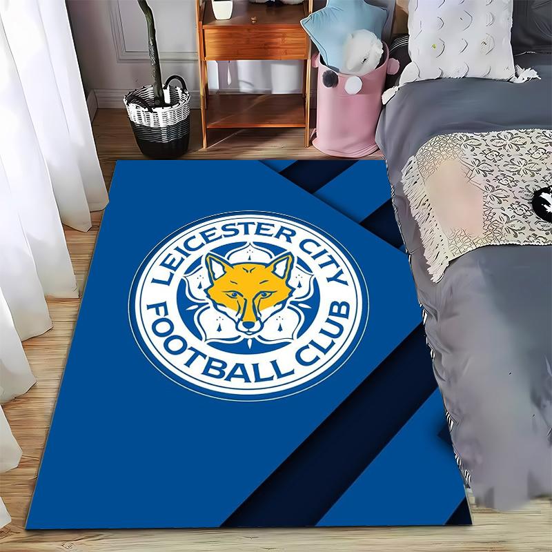 Leicester City Fox Logo Carpet - Blue Football Club Bedroom Decor Suitable for use as an anti-slip for living room bedroom sofas