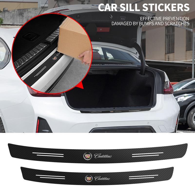 AABHP1 Carbon Fiber Car Styling Door Trunk Threshold Protector Sticker for Cadillac ATS BLS CT4 CT5 CTS EXT ESCALADE SRX XT4 SLR XTS