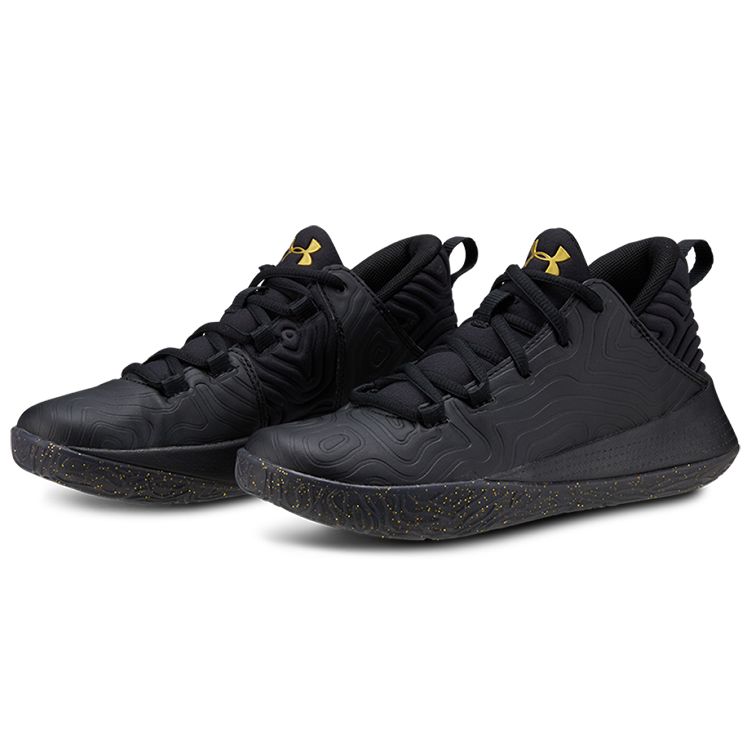 Under Armour Escalate Syn Низкие Баскетбольные Кроссовки Детские Кроссовки Черные 3022314-001