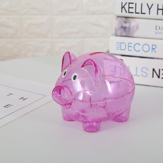 Копилка прозрачной формы, видимая милая мультяшная свинья, копилка для повседневной жизни