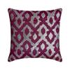 Euro Pillow Decorative Purple & Silver Euro Sham Velvet Sequins Throw For Bed Abstract Pattern Modern Style Easter - Purple Insights