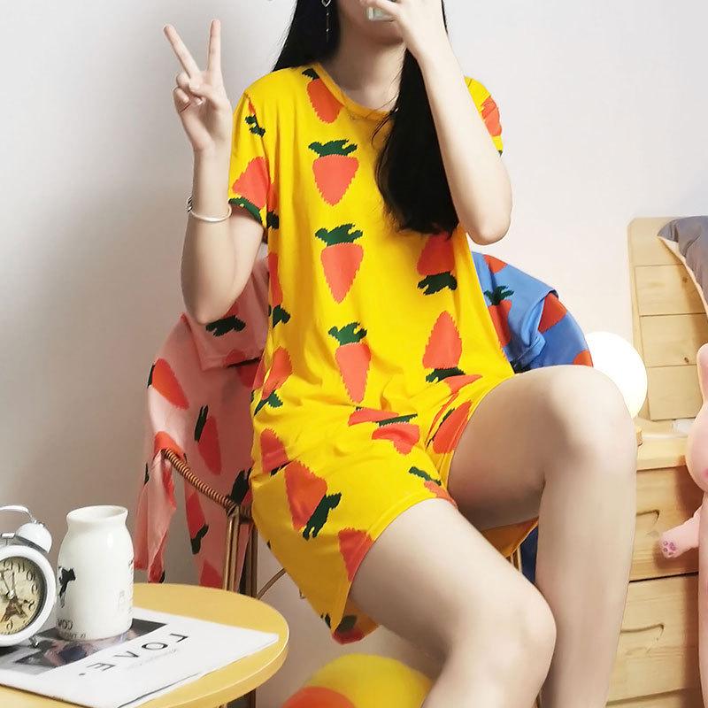 Женский летний пижамный комплект Snoopy - Тонкий, с коротким рукавом и шортами, милый мультяшный дизайн