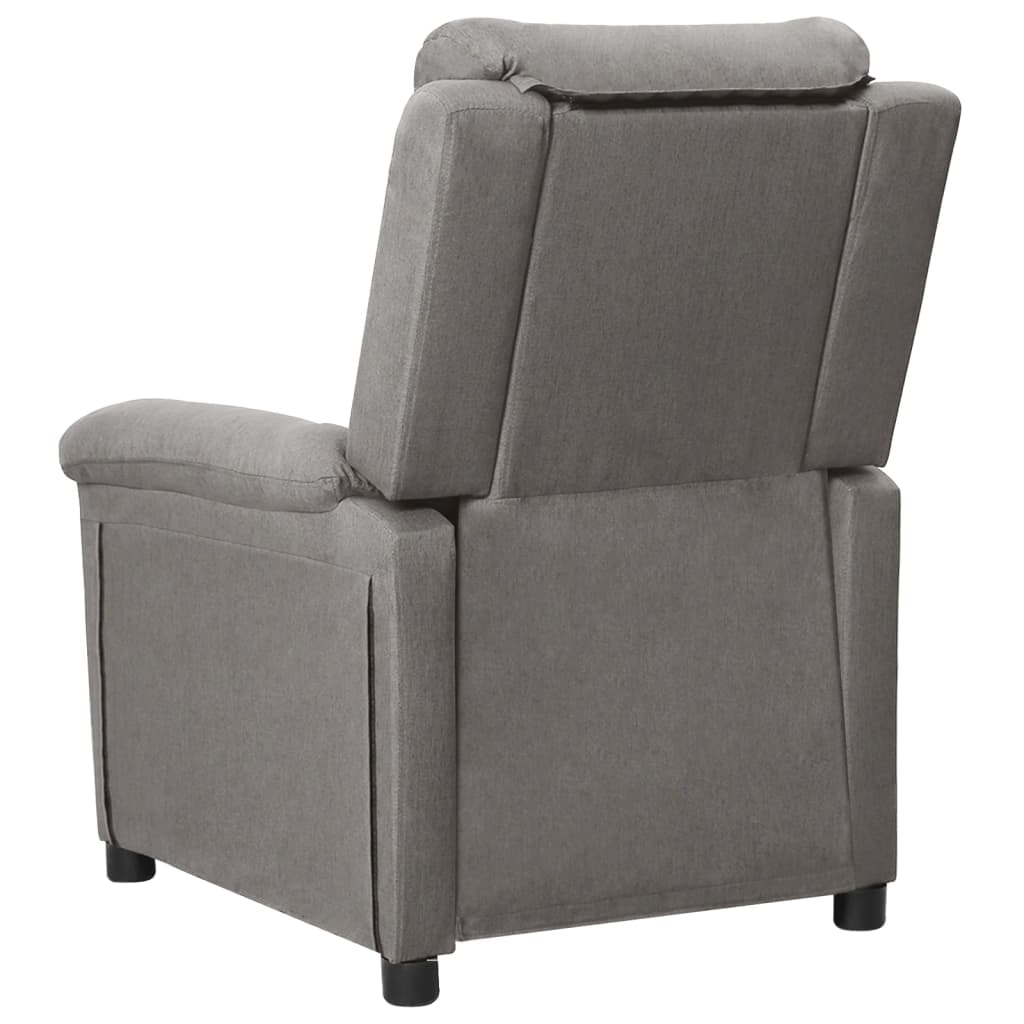 Electric Recliner Chair Light Grey Fabric
