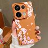 Чехол с цветочным узором из розовых цветков персика для Xiaomi 14T 13T 11T Pro Funda Redmi Note 14 13 12 11 Pro 5G 4G Силиконовая крышка с текстурой кожи