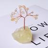 Миниатюрный натуральный драгоценный камень Lucky Tree Base Home Office Desk Living Decor