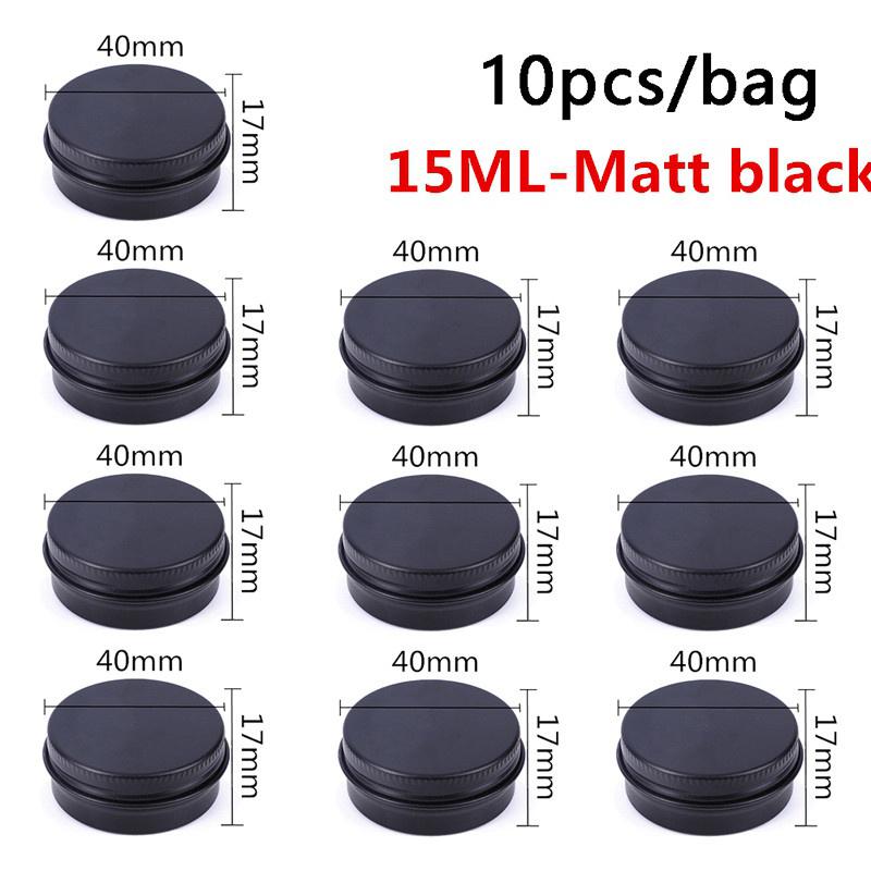 10 шт. алюминиевая жестяная банка-контейнер 5 мл/10 мл/15 мл пустая для крема бальзама для ногтей свечи косметические круглые