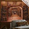 2D Фон-задник для коридора в виде антикварного книжного шкафа для любителей книг и темной эстетичной фотографии