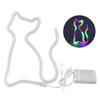 LED Neon Light Colorful CatShape Neon Sign Wall Decors for Proposal Wedding Birthday Party