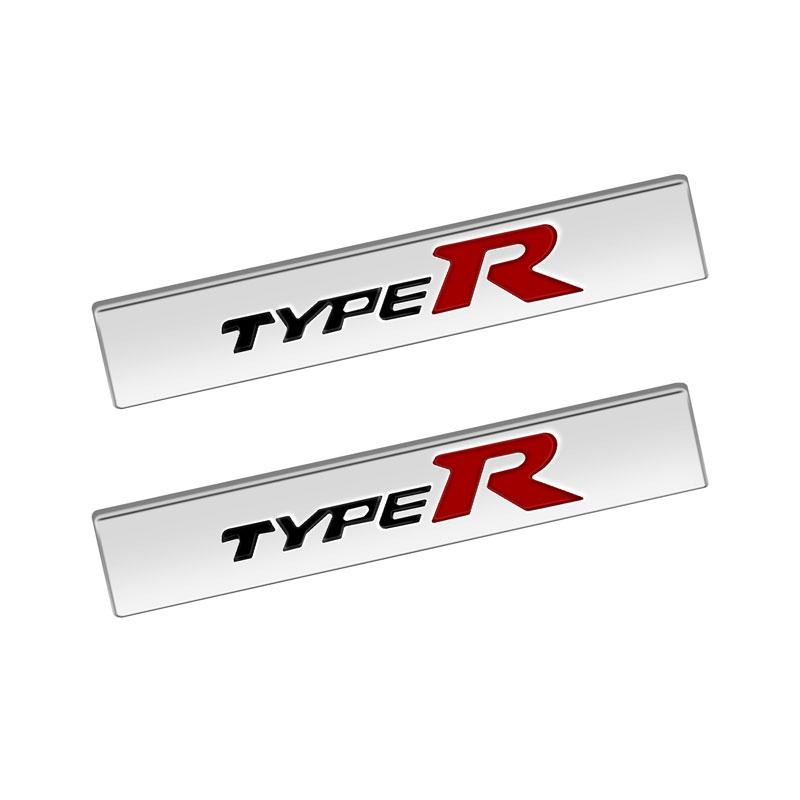 2 шт. Стиль автомобиля Маленький металлический логотип Type R Typer Наклейка-эмблема на крыло кузова автомобиля Для Honda Odyssey Accord Civic CRV Jazz
