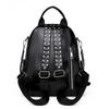 Women's Backpack Chessboard Rhinestone Bag Outdoor Leather Backpack