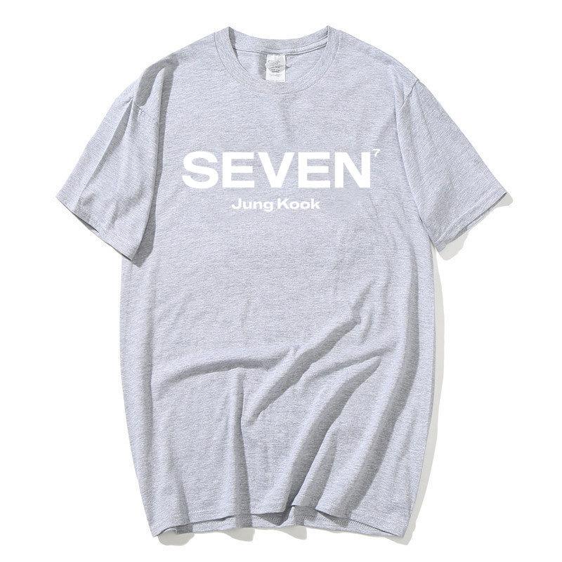 2026 Hot Jungkook Solo Single Sevendesign T-shirt for Youth Crew Neck T-shirt Men Women Short Sleeve Casual Tees Jungkook Fans Clothes Loose Tops