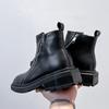 Fashion Boots Men Shoes High Top Zips Casual Shoes Outdoor Fashion Classics Ankle Boots High Slip On Office Work Shoes Men Sneakers