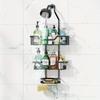 1pc 3 Layers Bath Supplies&shower Head Wall Mounted Storage Rack, Equipped with Suction Cups and hooks,Shower Organizer Rack for Home&dormitory.