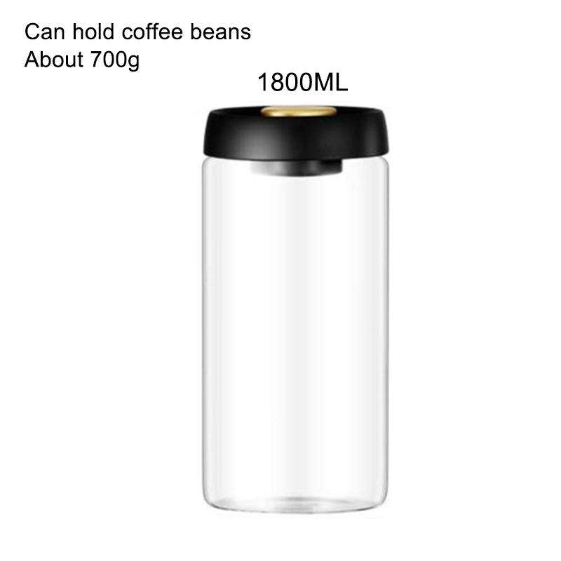 Вакуумный кувшин для кофейных зерен, стеклянная герметичная банка для пищевых зерен, конфет, сохраняющих свежесть, банка для хранения, кухонные принадлежности