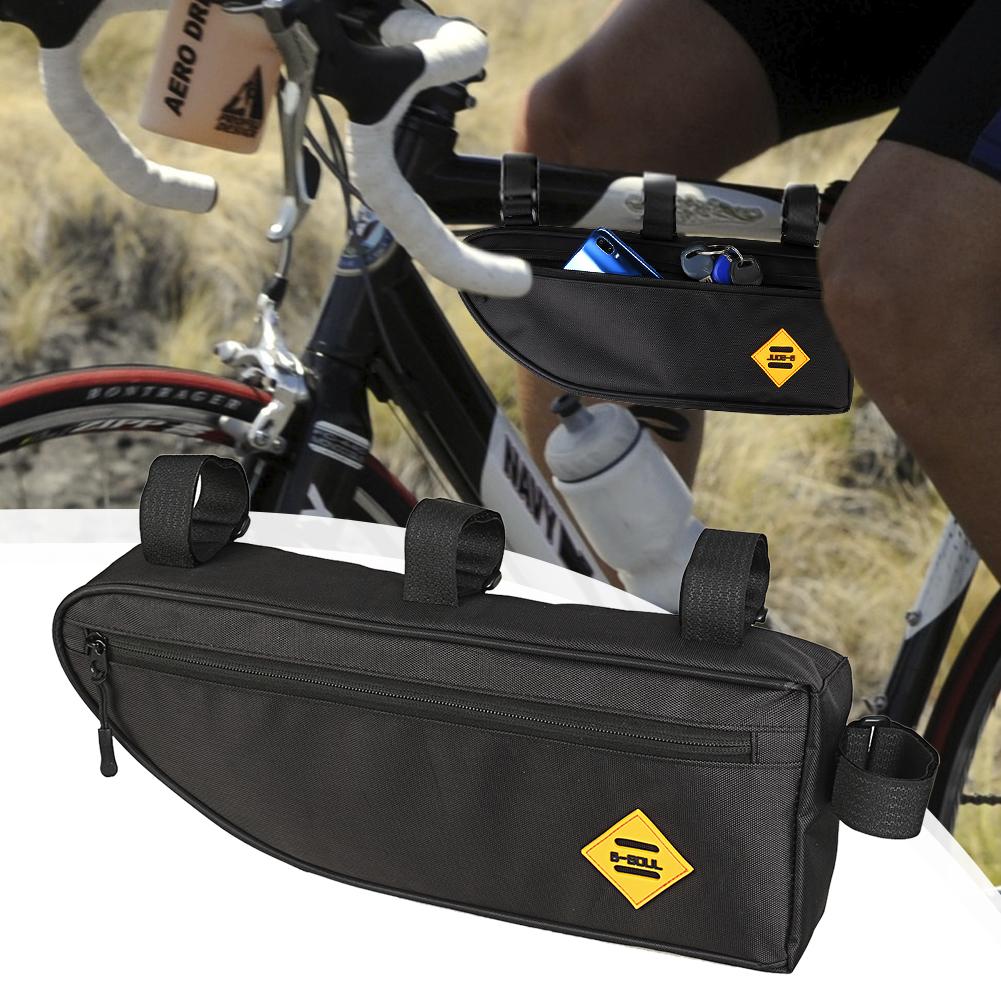 B SOUL Bicycle Triangle Bag Bike Frame Front Tube Bag Waterproof Pouch