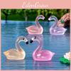 Creative Night Light Pink Flamingo Resin Ornament Cute Luminous Figurine For Desk