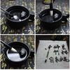 6Pcs Piston Fill Design Water Brush Pen White /Brown Brush Calligraphy Water Pen  Brush Practice