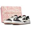 Jordan X Travis Scott Air Jordan 1 Амортизация Устойчивость к истиранию Низкие Винтажные Баскетбольные Кроссовки Унисекс Белый DZ4137-700(Команда1803-3)
