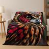 2026 New Mysterious Colorful Owl Cartoon Birds Flannel Blanket,Cozy Soft Throw Blanket for Home Bedroom Bed Sofa Cover Kids Gift
