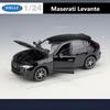 1/24 WELLY Maserati Levante SUV Alloy Car Model Diecasts Metal Toy Vehicles Car Model High Simulation Collection Childrens Gifts