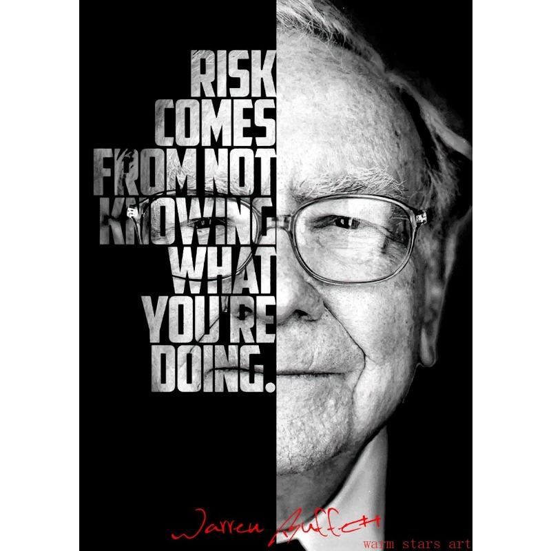 Уоррен Баффетт Мотивационные Цитаты Постеры Принты Известный Фильм Холст Живопись Настенное Искусство Картины Искусство для Гостиной Домашний Декор