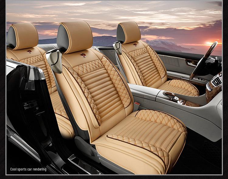 Универсальный дышащий кожаный чехол на автомобильное сиденье с поясничной поддержкой - Многоцветная летняя подушка