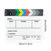 Acrylic Production Slates with Color Clapper Sticks with Dry Erases Markers for Movie Filming Video Recording Accessories