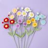 Daisy Crochet Flowers Bouquet Cute Knitting Flowers Creative Artificial Flower Handwoven Plant Table Home Decor