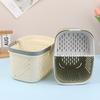 Plastic Organizer Basket With Handles Drainage Toiletry Bin Stackable Storage Basket For Bathroom Kitchen Camp Gym