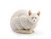 Nekogamiyama Sleeping Cat Figurine Model Miniature Ornament Decor Collector's Model (White)