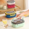 Sealed Double-layer Lunch Box For Students With Compartments, Microwave-safe, Worker Fat-reducing Take-out Lunch Box
