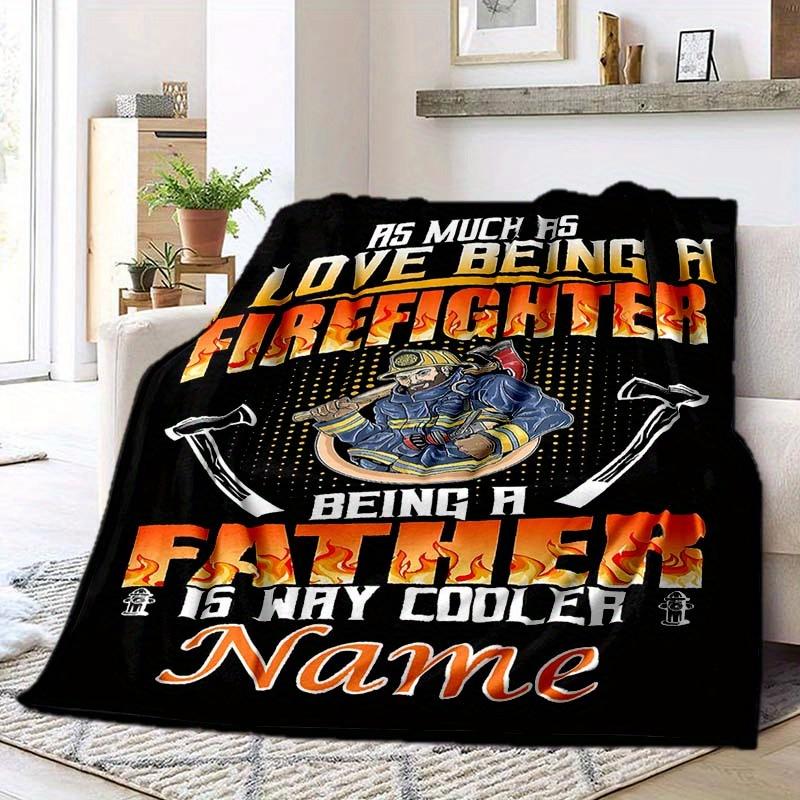 Firefighter Customize Your Name Blanket Warm Comfortable And Soft Blankets Are Suitable For Home Lunch Break Blanket Office Sofa Sofa Gift To
