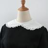 Женская рубашка Съемный фальшивый воротник для девочек Оборки Кружева Цветочные Белый Полурубашка Ожерелье Шаль Накидки на плечи Ложный воротник