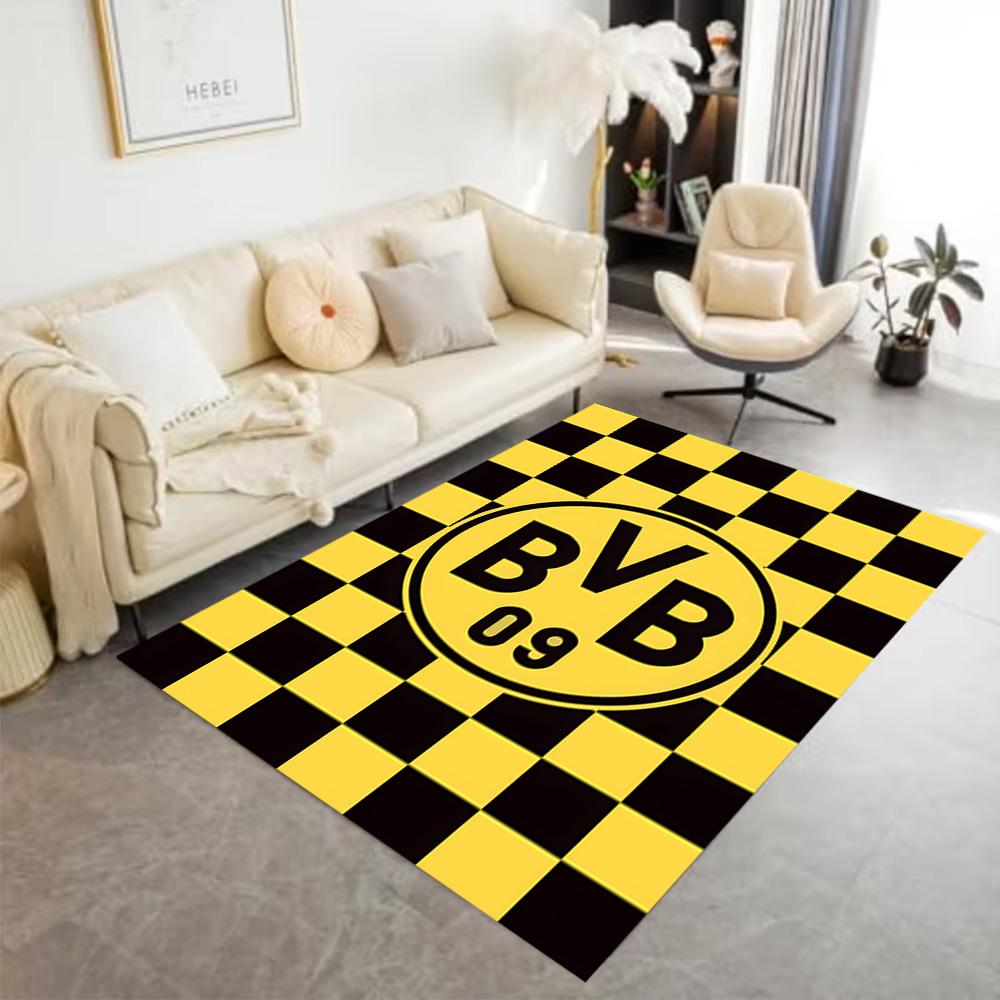 Bvb Splatter Art Floor Rug Office Rug Perfect for Study room Playrooms Entryway Balcony Anti-slip Rug Office home decor