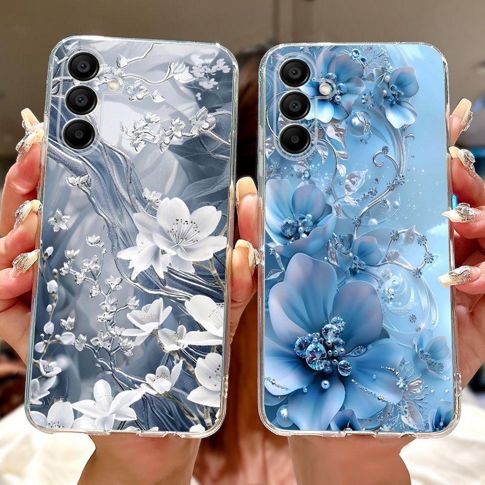 Back Cover For Samsung A16 A06 4G 5G Cartoon Dragon Flower Phone Case For Galaxy A26 A36 A56 5G Coque Bumper Soft Clear TPU Capa