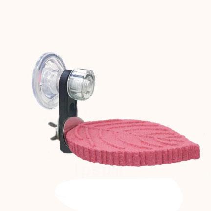 Multi-Color Leaf Textured Parrot Perch - Suction Cup Non-Slip Resin Stand & Nail Grinding Perch