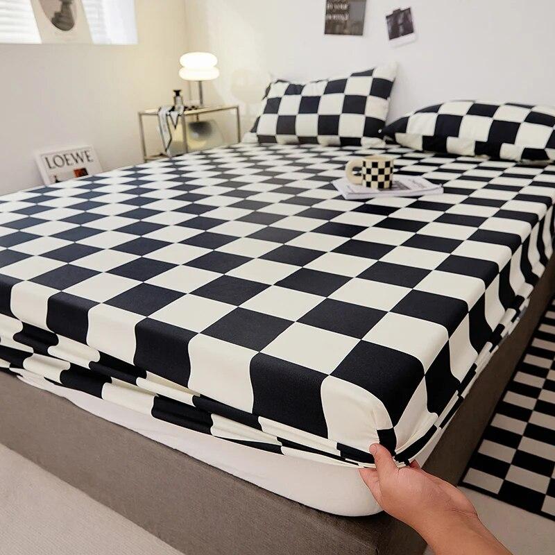 Хлопковая простыня с резинками, однотонные, нескользящие, прочные наматрасники для двуспальной кровати размера «king-size», 140/160/200/220 см