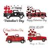 Valentines Car Patches For Clothing 4Pcs/Sheet T-Shirt Jeans Stickers Washable Heat Transfer Patches Iron Sticker For Clothing