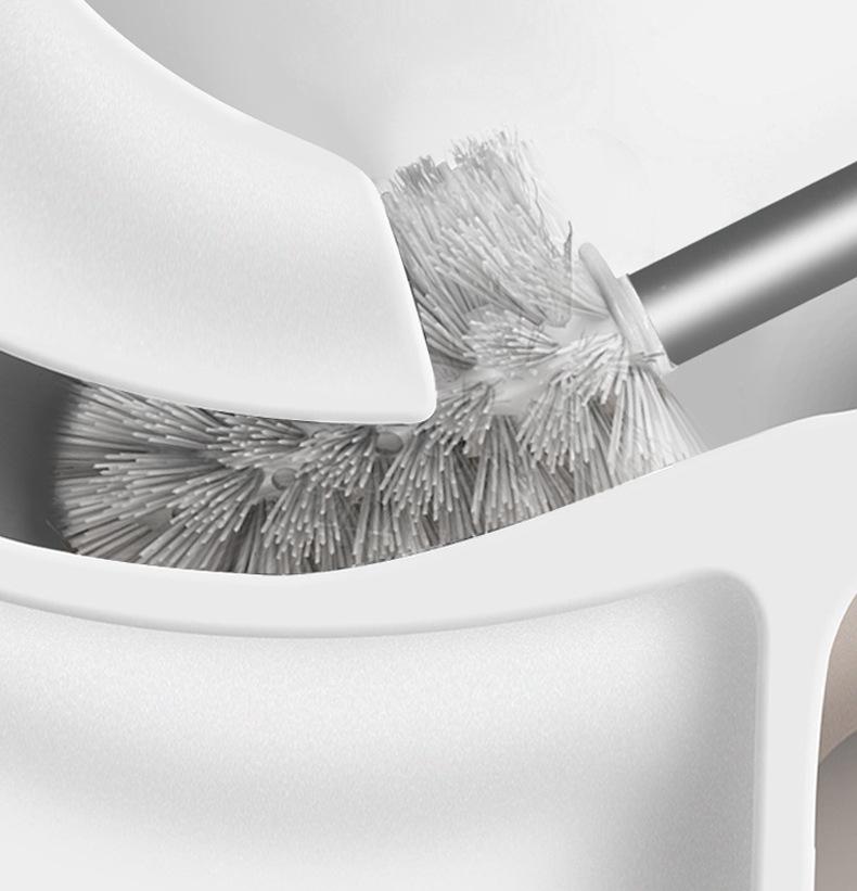 Настенная роскошная туалетная щетка: Без мертвых углов, конструкция без сверления для эффективной уборки ванной комнаты