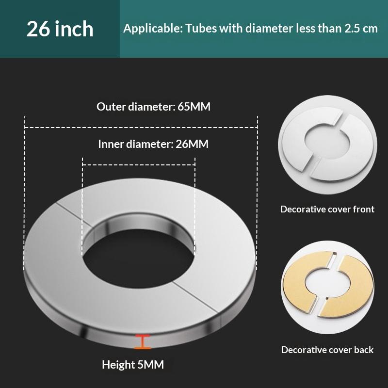 Self-Adhesive Stainless Steel Faucet Decorative Cover Premium Chrome Finish for Washbasin Shower Family Bathroom Renovation Use